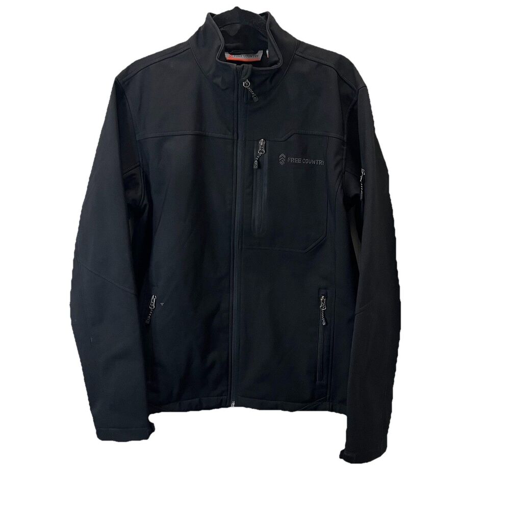 Free Country Womens Size S Black Full Zip Fleece Lined Coat Jacket Performance